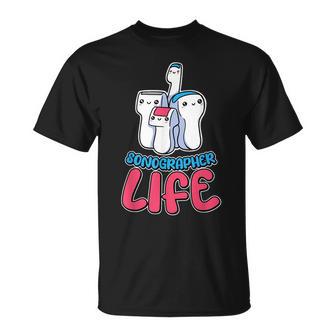 Sonographer Life Ultrasound Tech And Sonography Technician T-Shirt - Monsterry