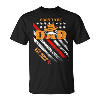 Soon To Be Dad 2024 First Fathers Day Expect Baby New Daddy T-Shirt - Thegiftio UK