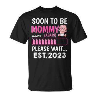 Soon To Be Mommy Again Est 2023 Baby Shower Girl Loading T-Shirt - Monsterry AU