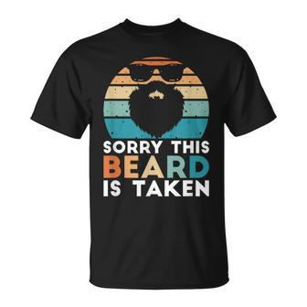 Sorry This Beard Is Taken Retro Valentines Day Idea For Him T-Shirt - Thegiftio UK