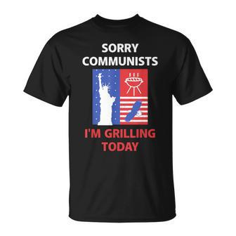 Sorry Communists I'm Grilling Today Apparel T-Shirt - Monsterry UK