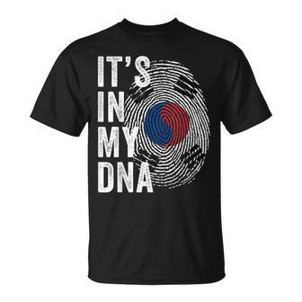 South Korea It's In My Dna South Korean Fingerprint Flag T-Shirt - Monsterry DE