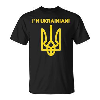 Soy Ucraniano Escudo De Armas De Ucrania Poder Ucraniano Camiseta unisex - Regaloses