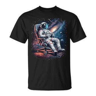 Space Astronaut Gaming System Planets Astronaut Gamer T-Shirt - Monsterry CA