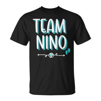 Spanish Gender Reveal Team Niño Boy Mexican Baby Party T-Shirt - Monsterry