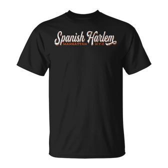 Spanish Harlem Retro Manhattan Nyc T-Shirt - Monsterry CA