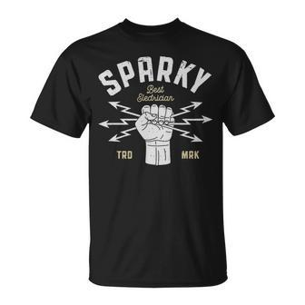 Sparky Electrician Dad Retro Vintage T-Shirt | Mazezy