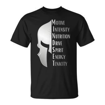 Spartan Mindset Motivational Inspirational Quote Graphic T-Shirt - Seseable