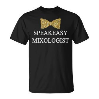Speakeasy Mixologist 1920S Speakeasy Bartender Bow Tie T-Shirt - Monsterry UK