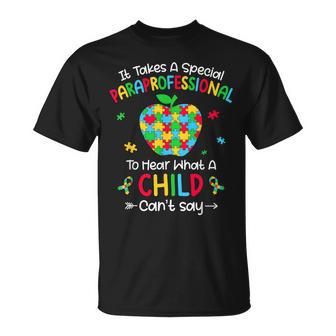 Special Paraprofessional Autism Awareness Teacher T-Shirt - Monsterry UK