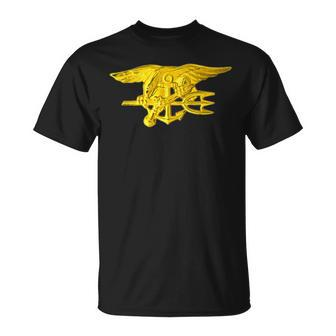 Special Warfare Insignia Navy Seal Trident Military T-Shirt - Monsterry