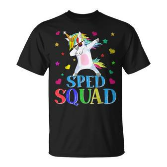 Sped Squad Special Education Unicorn Dab Teacher T-Shirt - Monsterry DE