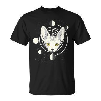 Sphynx Cat Moon Phase Gothic T-Shirt - Monsterry AU