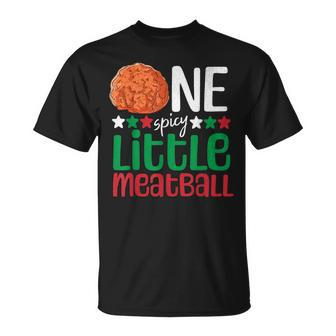 Spicy Little Meatball Italian 1St Birthday 1 Year Old Party T-Shirt - Monsterry UK