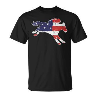 Splechase Horse Racing Vintage Women's Splechase Flag T-Shirt - Monsterry CA