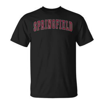 Springfield Massachusetts Souvenir Sport College Style Text T-Shirt - Thegiftio UK