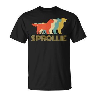 Sprollie Dog Breed Vintage Look Silhouette T-Shirt - Monsterry