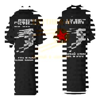 Sputnik 1 Texto Rusointage Retro Primero En El Espacio Camiseta unisex - Regaloses