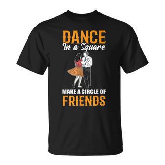 Square Dance Tanz In Einem Quadrat Bilde Einen Freundeskreis German T-Shirt - Seseable