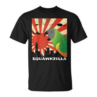 Squawk Zilla Senegal Parrot Squawking Kawaii T-Shirt - Monsterry