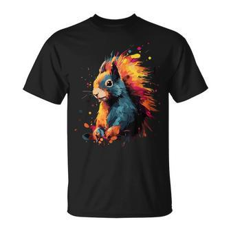 Squirrel Colourful T-Shirt - Seseable