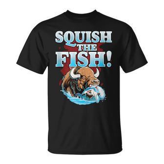 Squish The Fish Bison Buffalo T-Shirt - Monsterry UK