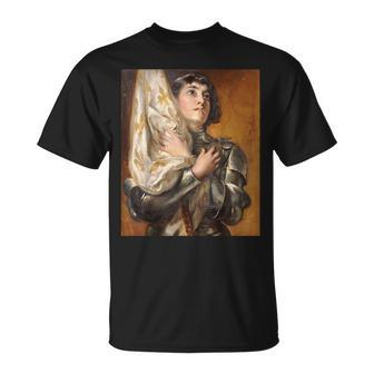 St Joan Of Arc Portrait Painting Catholic For Women T-Shirt - Monsterry CA