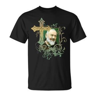 St Padre Pio Prayer Cross Catholics Holy Saints Vintage T-Shirt - Monsterry