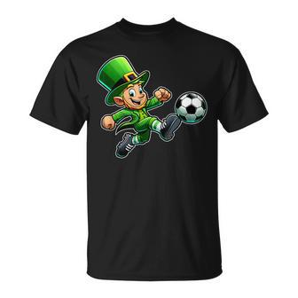 St Patrick's Day Irish Leprechaun Soccer Team Player T-Shirt - Thegiftio