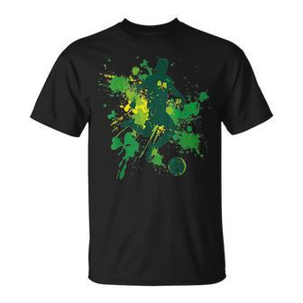 St Patricks Day Soccer Shamrock T-Shirt - Thegiftio UK