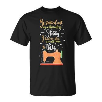 It Started Out As A Harmless Hobby Quilting T-Shirt - Monsterry DE