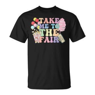 Take Me To The State Fair With Cotton Candy And Pop Corn T-Shirt - Monsterry AU