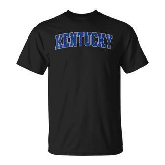 State Of Kentucky Pride Varsity Style Distressed T-Shirt - Monsterry UK