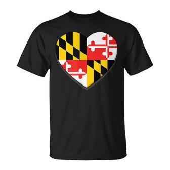 State Of Maryland Heart T Home Pride Love Hometown T-Shirt - Monsterry UK