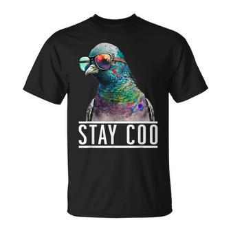 Stay Coo Pigeon Lover Animal Lover Birds Owner T-Shirt - Monsterry