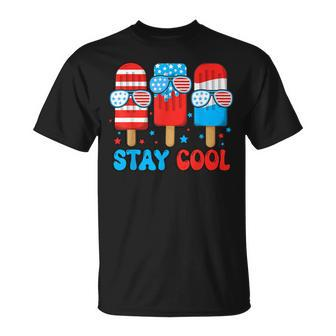Stay Cool 4Th July Popsicle American Flag Boy Toddler T-Shirt - Thegiftio UK