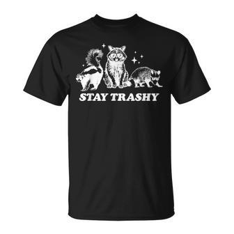 Stay Trashy Raccoon Opossum Skunk Trash Panda Meme T-Shirt - Monsterry DE