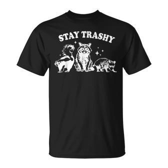 Stay Trashy Raccoon Opossum Skunk T-Shirt | Mazezy CA