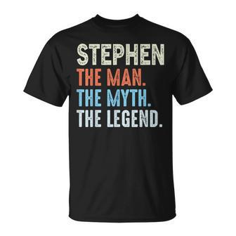 Stephen The Legend Name Personalized Cute Idea Vintage T-Shirt - Monsterry DE