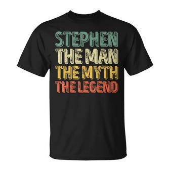 Stephen The Man The Myth The Legend First Name Stephen T-Shirt - Seseable