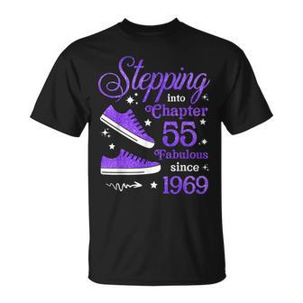 Stepping Into Chapter 55 Fabulous Since 1969 55Th Birthday T-Shirt - Monsterry UK