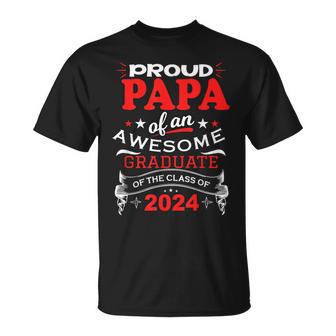 Stolzer Papa Einer Tollen Graduate Class Of 2024 T-Shirt - Geschenkecke