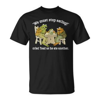 We Must Stop Eating Cried Toad As He Ate Another Frog Meme T-Shirt - Monsterry DE