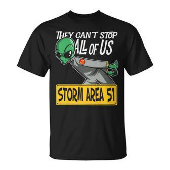 Storm Area 51 They Can't Stop All Of Us Running Alien T-Shirt | Mazezy