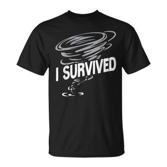 Storm Chaser Hurricane Meteorology Tornado I Survived T-Shirt - Monsterry