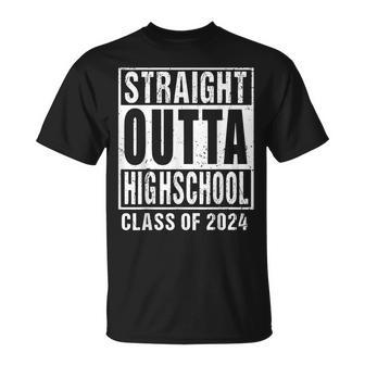 Straight Outta High School Class Of 2024 T-Shirt - Seseable
