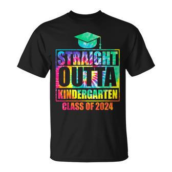Straight Outta Kindergarten School Graduation Class Of 2024 T-Shirt - Seseable