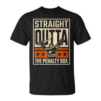 Straight Outta The Penalty Box Hockey Player Fan Lover T-Shirt | Mazezy DE