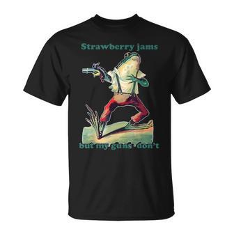 Strawberry Jams But My Guns Don't T-Shirt | Mazezy