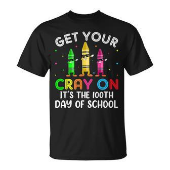 Student Get Your Cray On It's The 100Th Day Of School T-Shirt | Mazezy UK